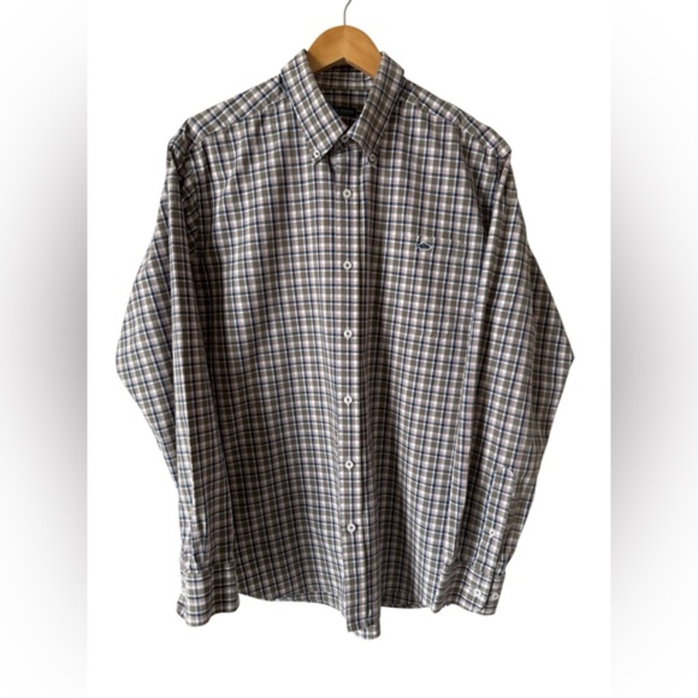 Fish Hippie Mens L Tailored Fit Plaid Button Down Shirt‎ NWOT